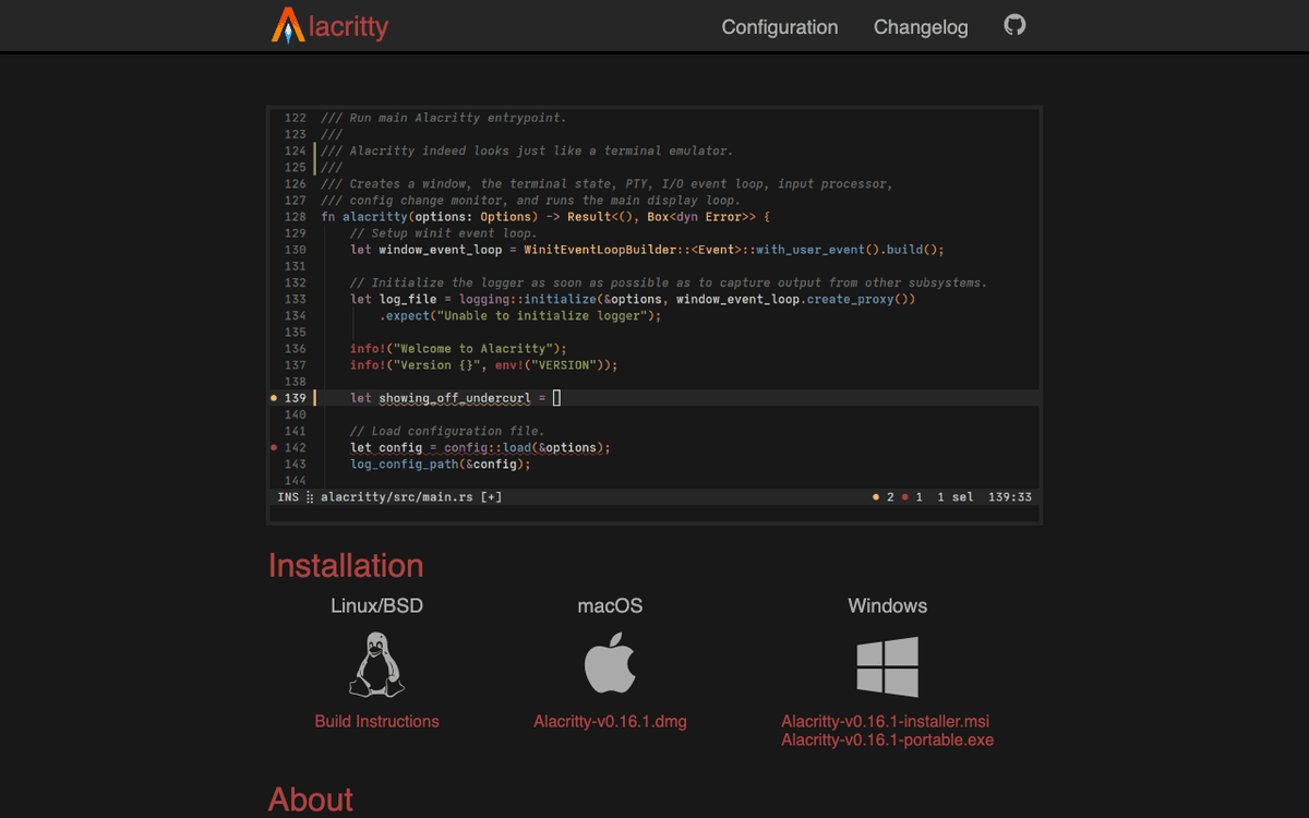 Alacritty screenshot