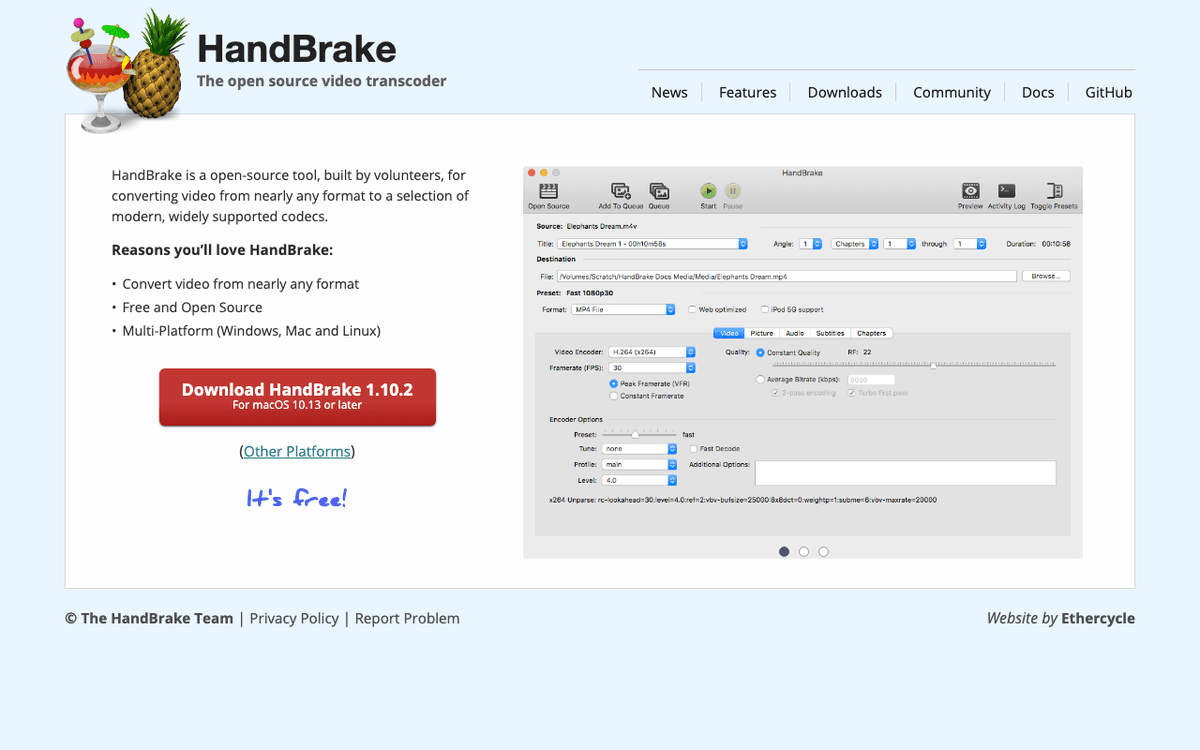 HandBrake screenshot