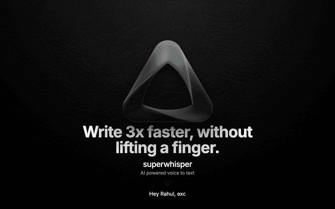 SuperWhisper screenshot