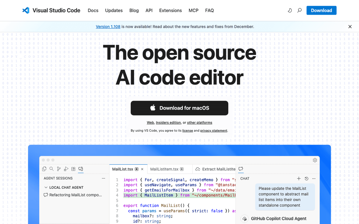Visual Studio Code screenshot
