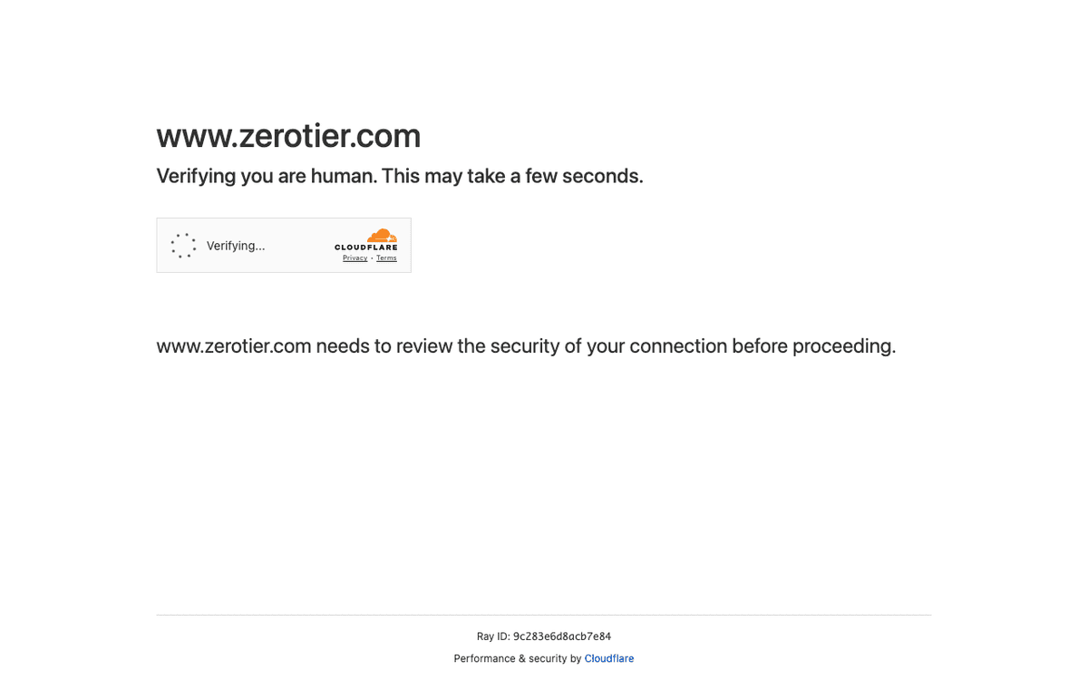 ZeroTier screenshot