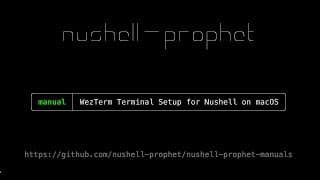 WezTerm Terminal Setup for Nushell on macOS