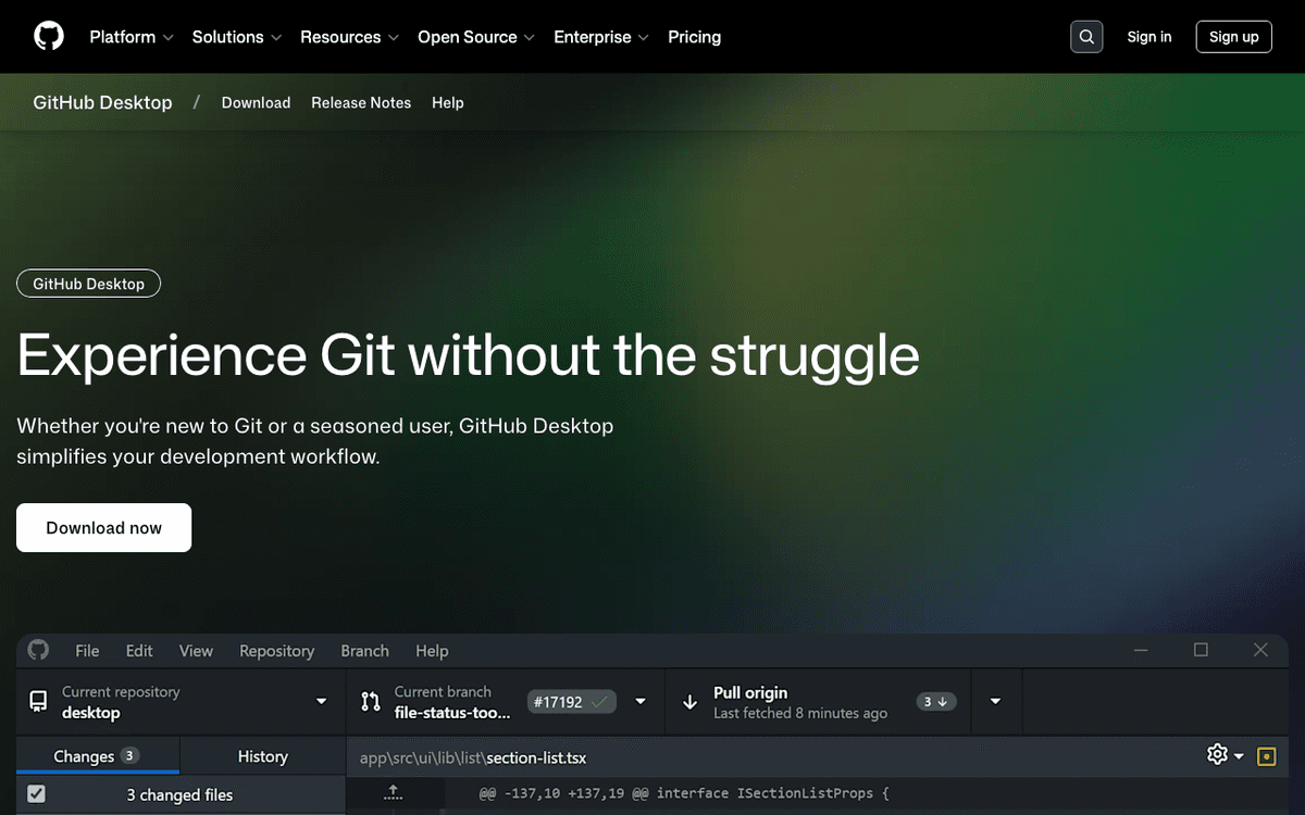 GitHub Desktop screenshot