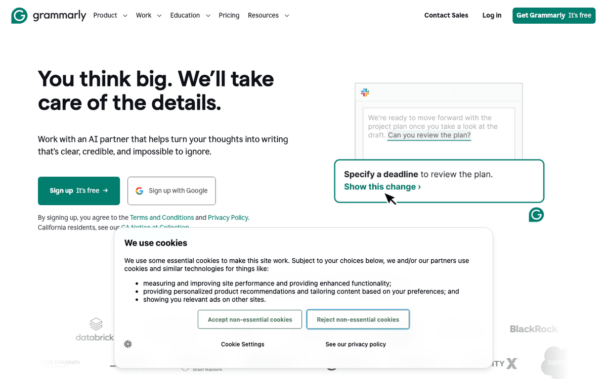 Grammarly screenshot