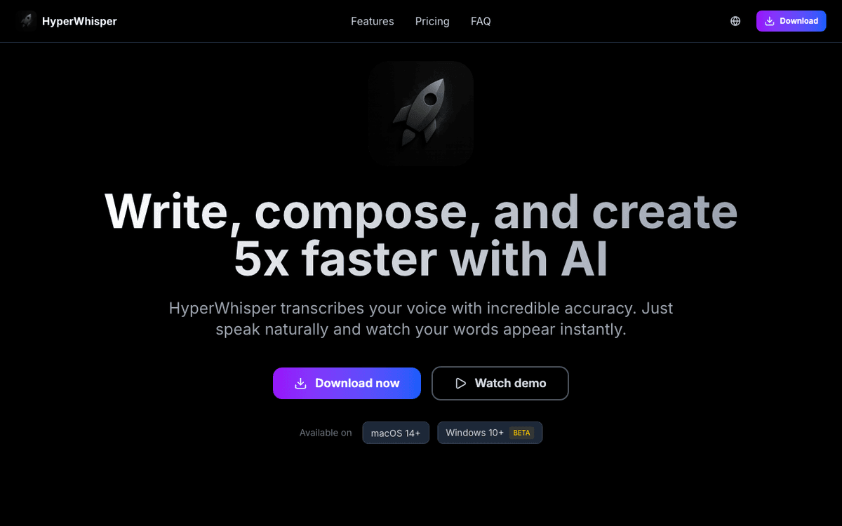 HyperWhisper screenshot