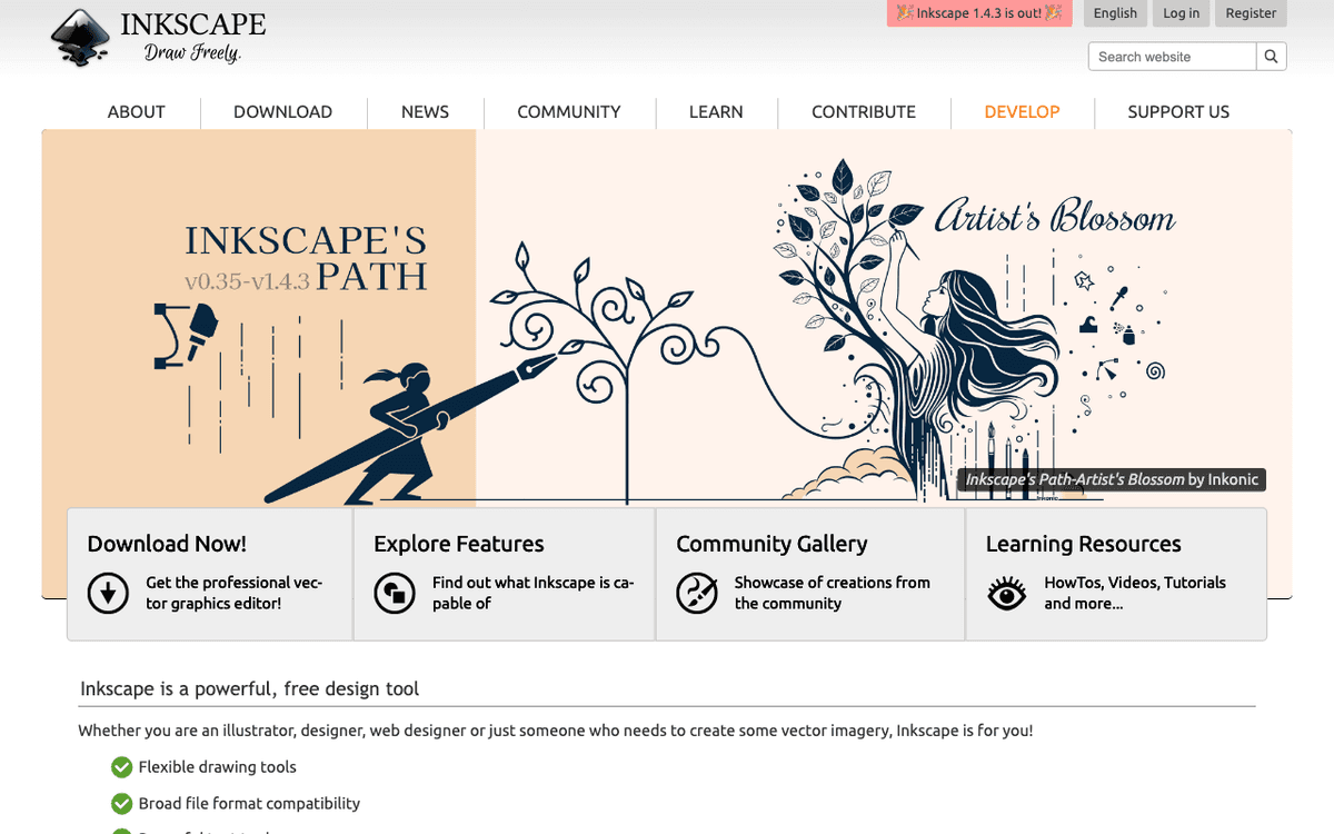 Inkscape screenshot