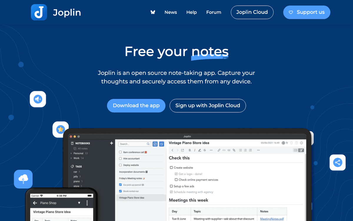 Joplin screenshot