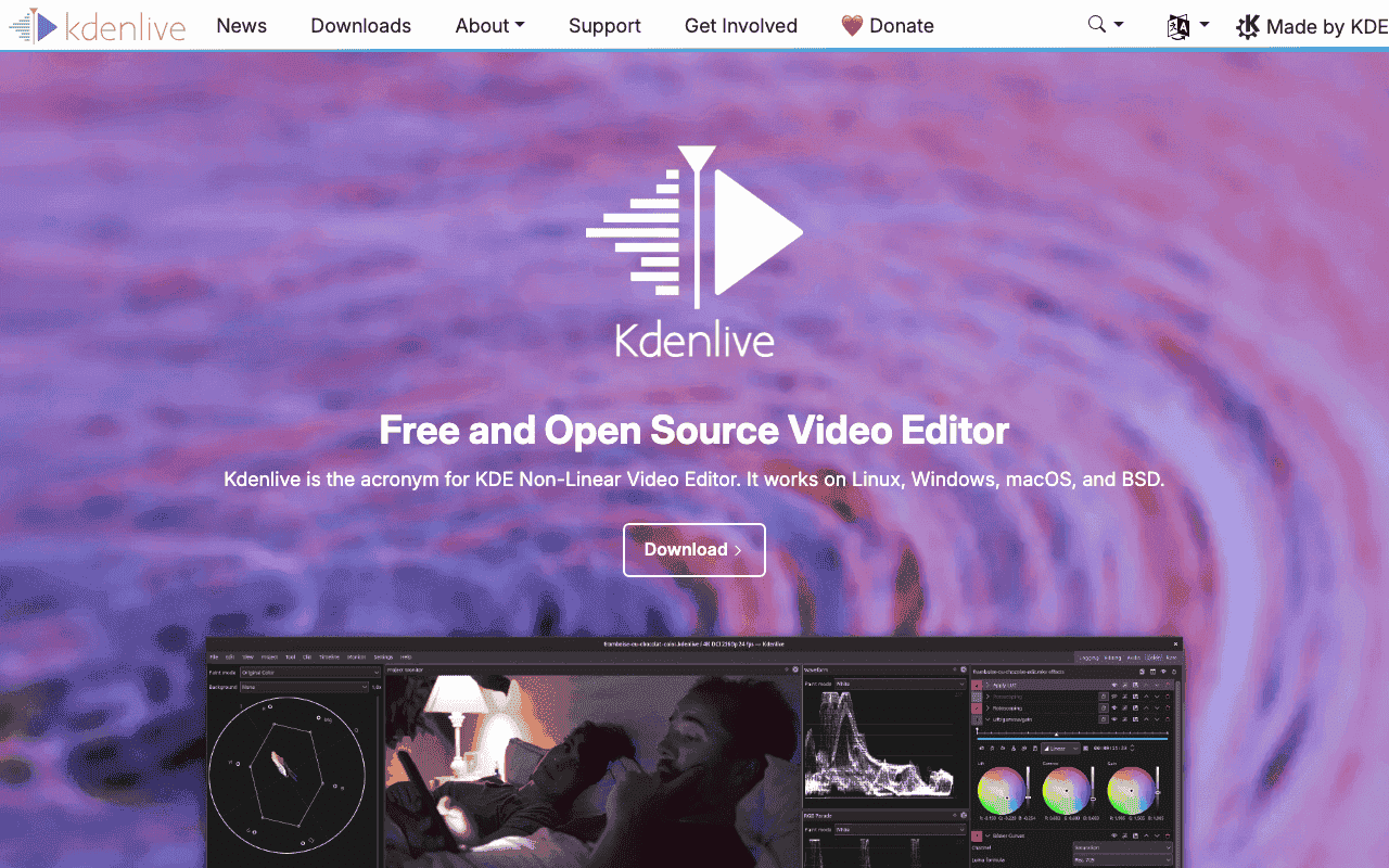 Kdenlive screenshot