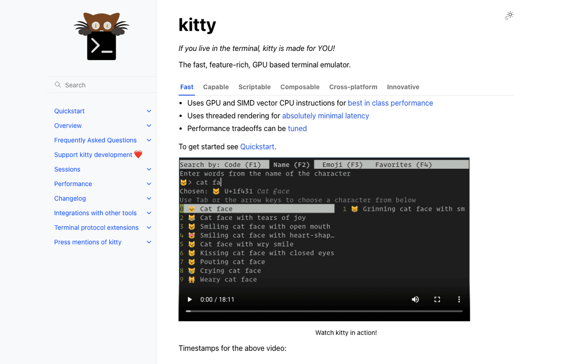 Kitty screenshot