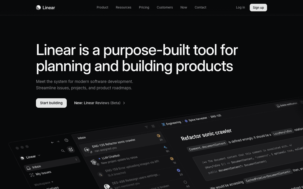 Linear screenshot