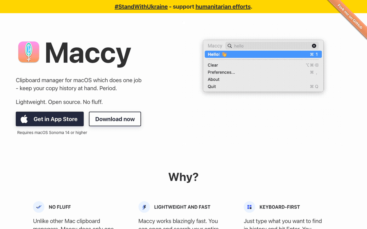 Maccy screenshot