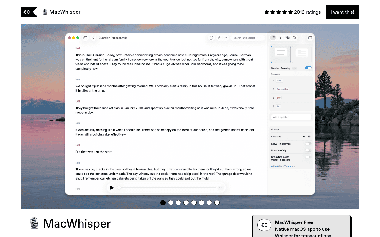 MacWhisper screenshot