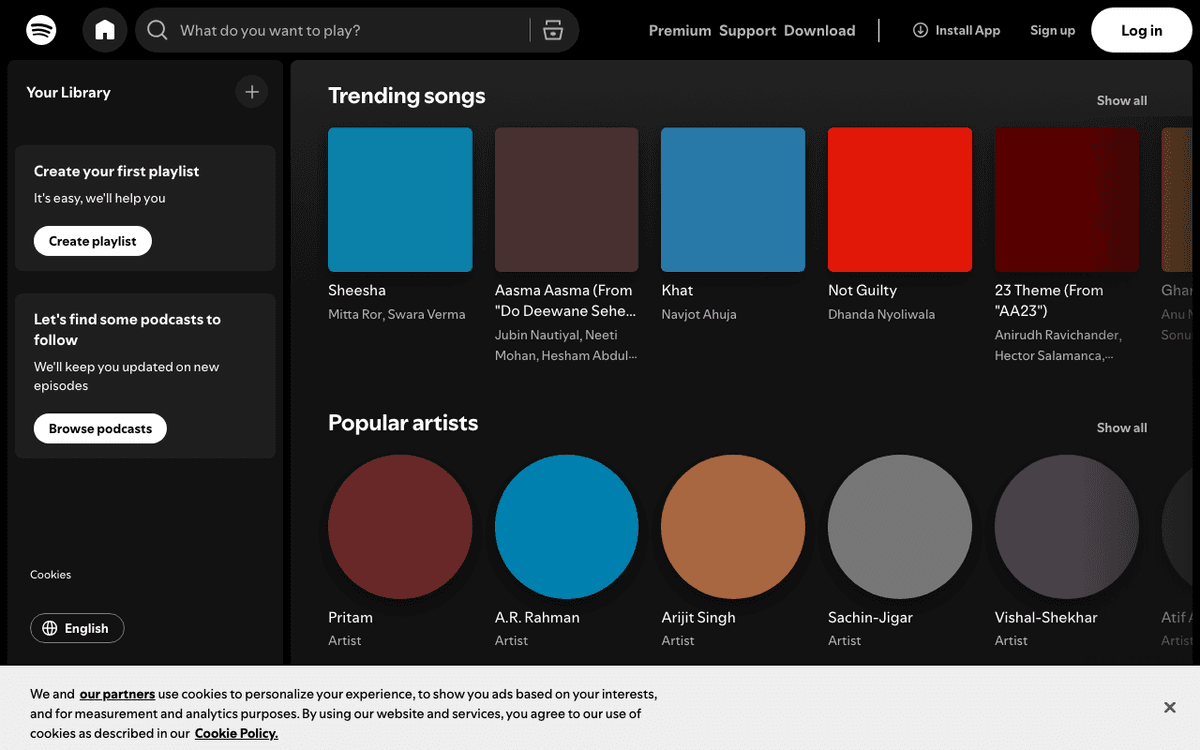 Spotify screenshot